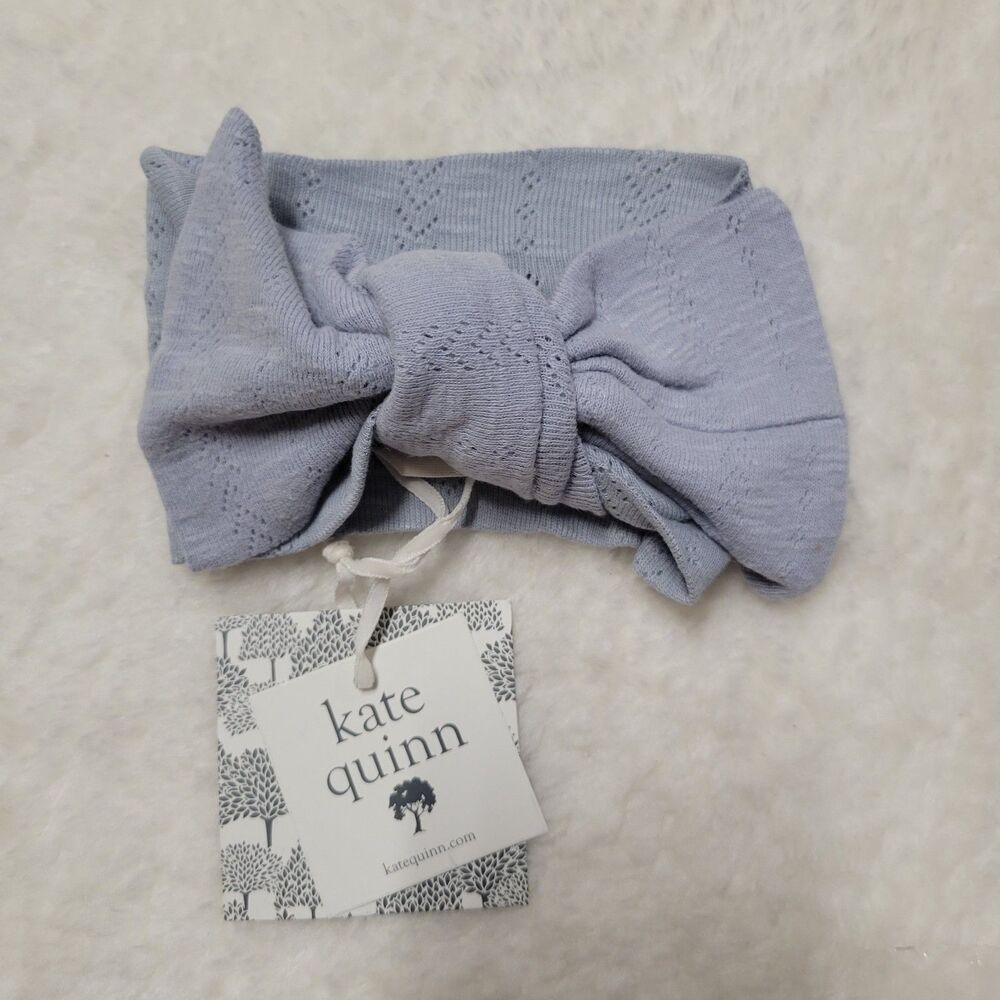 Kate Quinn Dusk Blue Large Bow Headband M
